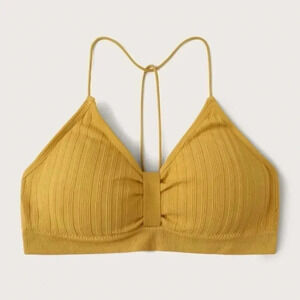 NEW! Sunny Yellow Ribbed Cut-Out Bralette ☀️